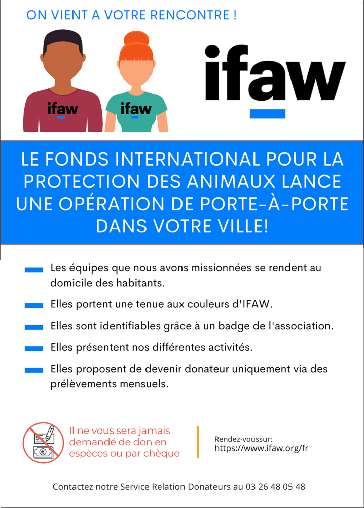Campagne sensibilisation IFAW