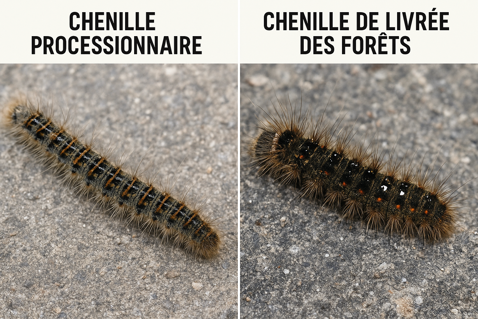 Différences chenilles